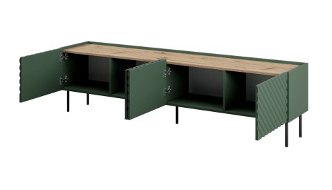 Szafka RTV 4D ONDA 200x40xH54,35 zieleń (stojąca lub wisząca) Szafka RTV 4D ONDA 200x40xH54,35 zieleń (stojąca lub wisząca)