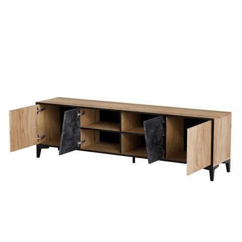Szafka RTV 4D OVO 180x38xH53 dąb/beton Szafka RTV 4D OVO 180x38xH53 dąb/beton