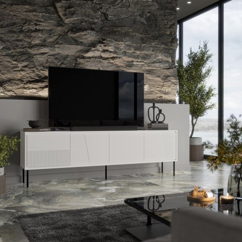 Szafka RTV ABI 4D 200x38x62 biały mat Szafka RTV ABI 4D 200x38x62 biały mat