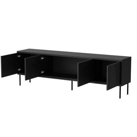 Szafka RTV ABI 4D 200x38x62 czarny mat Szafka RTV ABI 4D 200x38x62 czarny mat
