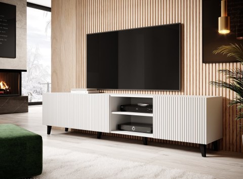 Szafka RTV PAFOS 200x40x52 biały mat Szafka RTV PAFOS 200x40x52 biały mat
