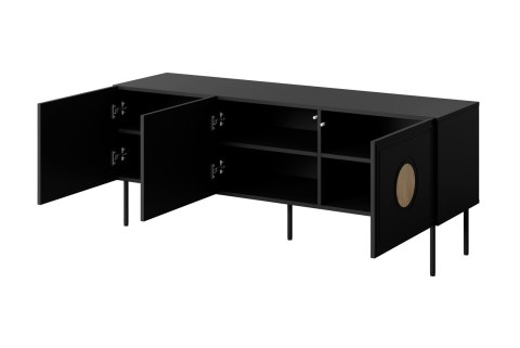 Szafka RTV PALAZZO 150x42x60 czarny + dąb craft Szafka RTV PALAZZO 150x42x60 czarny + dąb craft