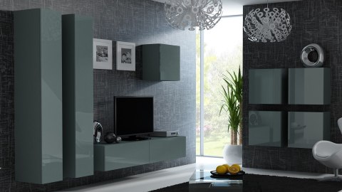 Szafka RTV VIGO '180' 30/180/40 szary/szary połysk Szafka RTV VIGO '180' 30/180/40 szary/szary połysk