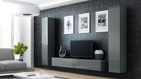 Szafka RTV VIGO '180' 30/180/40 szary/szary połysk Szafka RTV VIGO '180' 30/180/40 szary/szary połysk