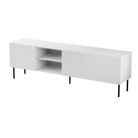 Szafka RTV JUNGLE 190x40,5x59,5 biały mat + czarne nóżki Szafka RTV JUNGLE 190x40,5x59,5 biały mat + czarne nóżki