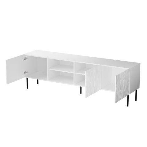 Szafka RTV JUNGLE 190x40,5x59,5 biały mat + czarne nóżki Szafka RTV JUNGLE 190x40,5x59,5 biały mat + czarne nóżki