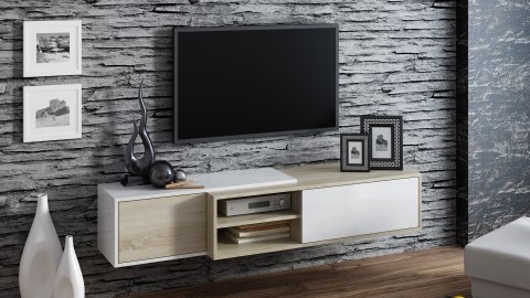 Szafka RTV SIGMA1 180 sonoma/biały połysk Szafka RTV SIGMA1 180 sonoma/biały połysk