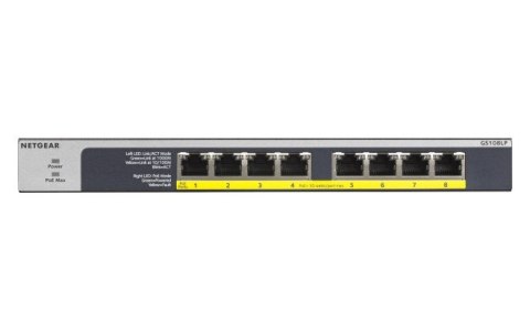 Switch Netgear GS108LP-100EUS 8p PoE 60W* (PoE+: 8p) Unmanaged Gigabit Switch Netgear GS108LP-100EUS 8p PoE 60W* (PoE+: 8p) Unmanaged Gigabit