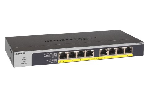 Switch Netgear GS108LP-100EUS 8p PoE 60W* (PoE+: 8p) Unmanaged Gigabit Switch Netgear GS108LP-100EUS 8p PoE 60W* (PoE+: 8p) Unmanaged Gigabit