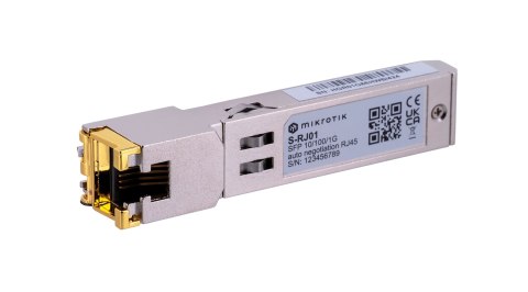Wkładka SFP Mikrotik S-RJ01 1.25Gbps RJ45 100m Wkładka SFP Mikrotik S-RJ01 1.25Gbps RJ45 100m