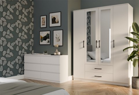 SZAFA ROMANA 160X205 BIAŁA Z LUSTREM SZAFA ROMANA 160X205 BIAŁA Z LUSTREM