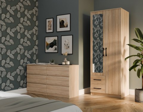 SZAFA ROMANA 80X205 SONOMA Z LUSTREM SZAFA ROMANA 80X205 SONOMA Z LUSTREM