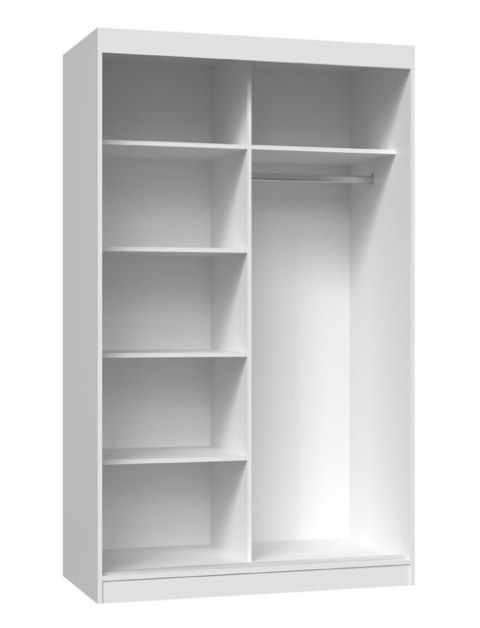 Szafa z drzwiami przesuwnymi z 2 lustrami IGA 120x61xH200 biel Szafa z drzwiami przesuwnymi z 2 lustrami IGA 120x61xH200 biel