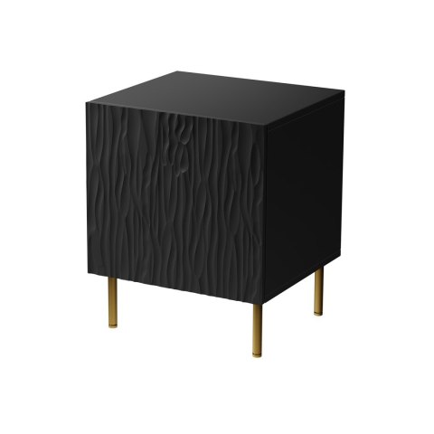 Szafka nocna 2szt. JUNGLE 53,5x40,5x44 czarny mat + złote nóżki Szafka nocna 2szt. JUNGLE 53,5x40,5x44 czarny mat + złote nóżki