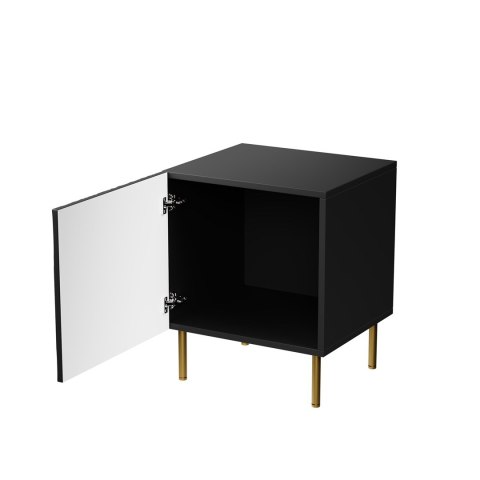 Szafka nocna 2szt. JUNGLE 53,5x40,5x44 czarny mat + złote nóżki Szafka nocna 2szt. JUNGLE 53,5x40,5x44 czarny mat + złote nóżki