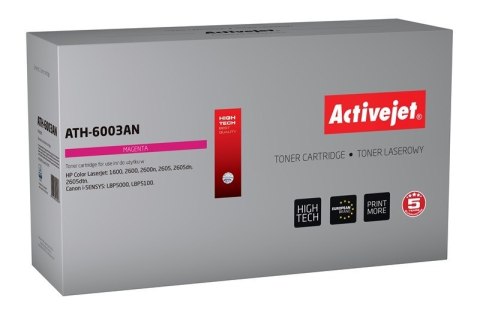 Activejet ATH-6003AN Toner (zamiennik HP 124A Q6003A, Canon CRG-707M; Premium; 2000 stron; czerwony) Activejet ATH-6003AN Toner (zamiennik HP 124A Q6003A, Canon CRG-707M; Premium; 2000 stron; czerwony)