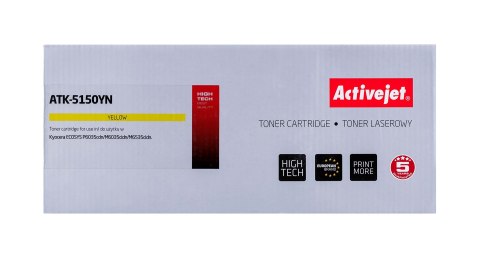 Activejet ATK-5150YN Toner (zamiennik Kyocera TK-5150Y; Supreme; 10000 stron; żółty) Activejet ATK-5150YN Toner (zamiennik Kyocera TK-5150Y; Supreme; 10000 stron; żółty)