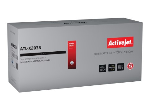 Activejet ATL-X203N Toner (zamiennik Lexmark X203A21G; Supreme; 2500 stron; czarny) Activejet ATL-X203N Toner (zamiennik Lexmark X203A21G; Supreme; 2500 stron; czarny)