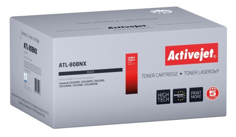 Activejet toner ATL-80BNX (zamiennik do Lexmark 80C2HKE, Supreme; 4000 stron; czarny) Activejet toner ATL-80BNX (zamiennik do Lexmark 80C2HKE, Supreme; 4000 stron; czarny)